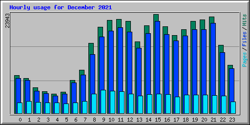 Hourly usage for December 2021